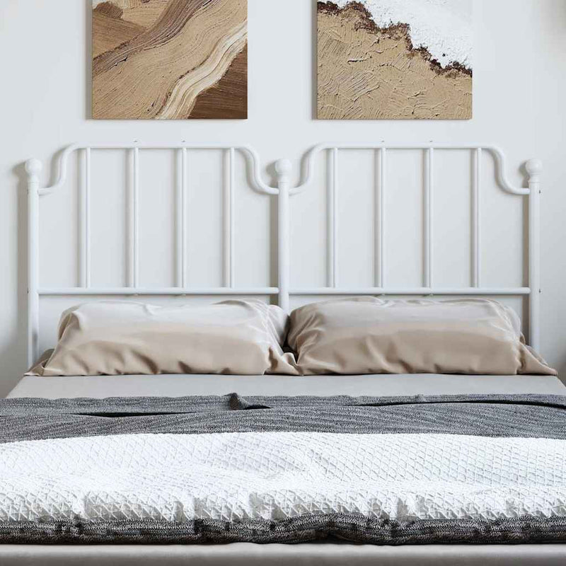 Metal Headboard White 152 cm Queen Payday Deals