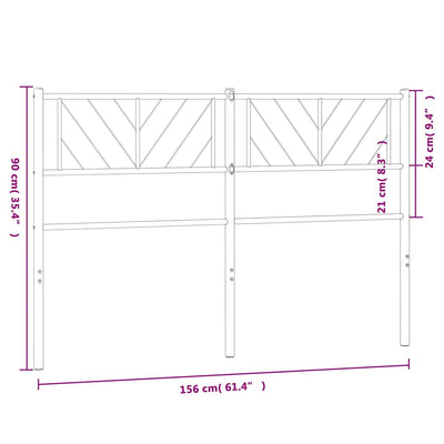 Metal Headboard White 152 cm Queen Payday Deals