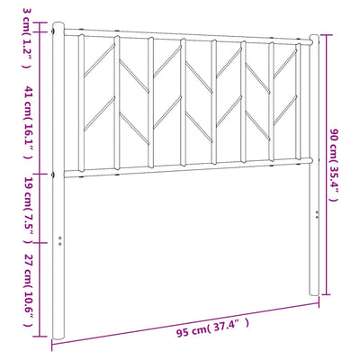 Metal Headboard White 90 cm Payday Deals