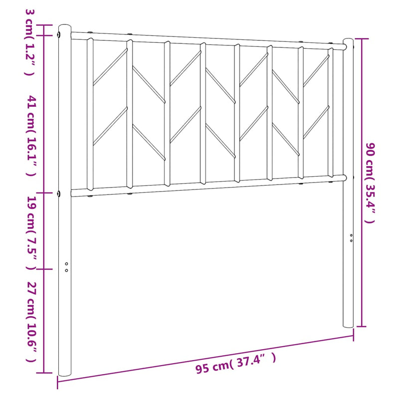 Metal Headboard White 90 cm Payday Deals