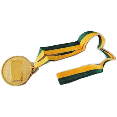 METAL WINNER GOLD MEDAL 1st Party Favours Sports Day 40cm Ribbon - Green/Gold Payday Deals