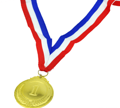 METAL WINNER MEDALS 1st 2nd 3rd Party Favours Sports Day School 40cm Ribbon - Gold (1st) Payday Deals