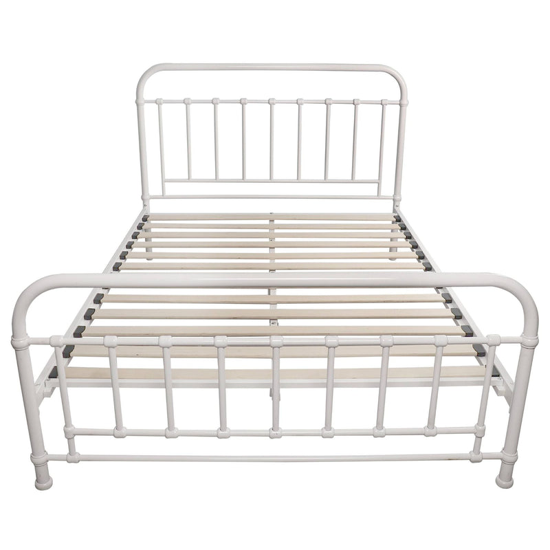 Metallica Queen Bed Size Metal Frame Platform Mattress Base - White Payday Deals