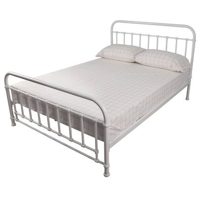 Metallica Queen Bed Size Metal Frame Platform Mattress Base - White Payday Deals