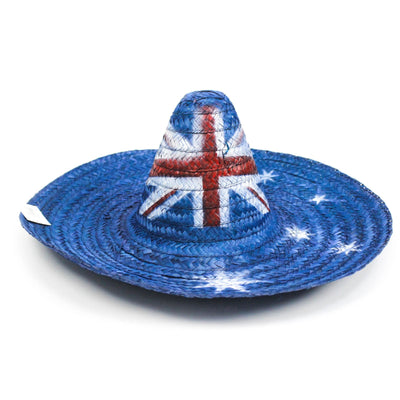 Mexican SOMBRERO Hat w Australian Aussie Flag Design Party Costume 55cm Payday Deals