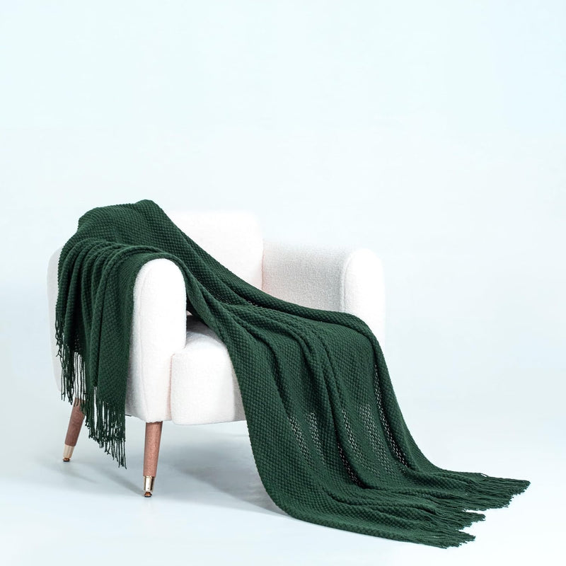 Micro Plush Knitted Woven Throw Blanket - Forest Payday Deals