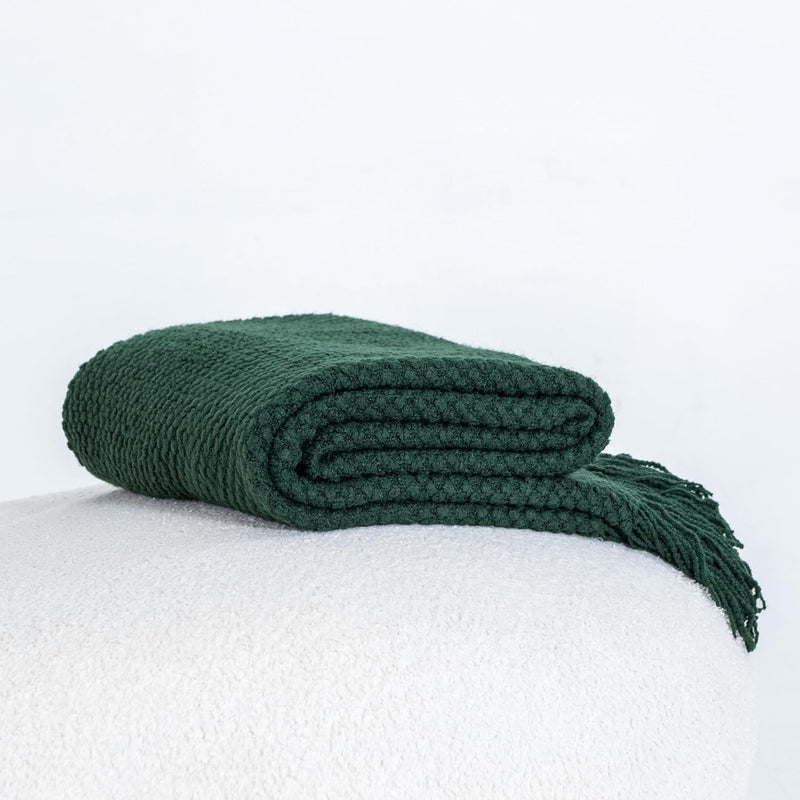 Micro Plush Knitted Woven Throw Blanket - Forest Payday Deals