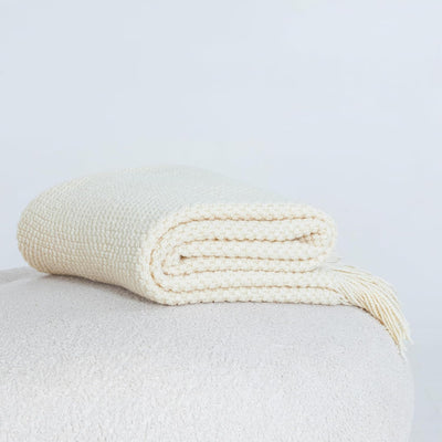 Micro Plush Knitted Woven Throw Blanket - Snow Payday Deals