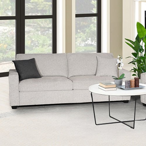 Milano 3 Seater Sofa Set Polyester Fabric Multilayer Two Pillows Attached Individual Pocket Spring Payday Deals