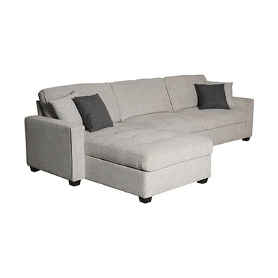 Milano Corner Sofa Chaise Polyester Fabric Multilayer Two Pillows Attached Individual Pocket Spring Payday Deals