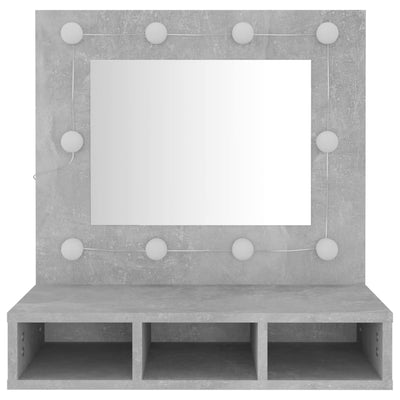Mirror Cabinet with LED Concrete Grey 60x31.5x62 cm Payday Deals