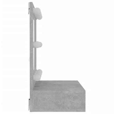 Mirror Cabinet with LED Concrete Grey 60x31.5x62 cm Payday Deals