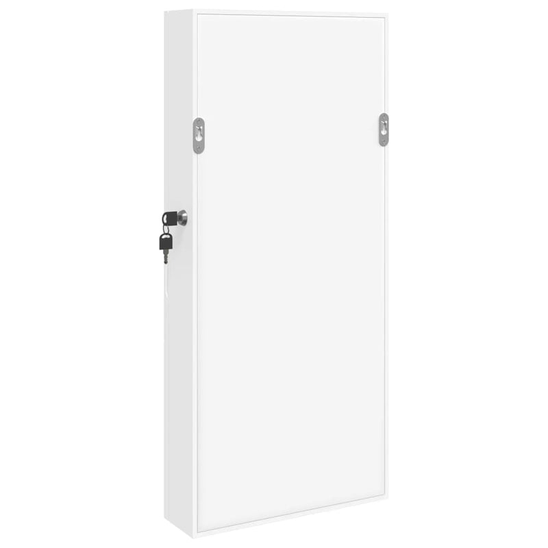 Mirror Jewellery Cabinet Wall Mounted White 30x8.5x67 cm Payday Deals