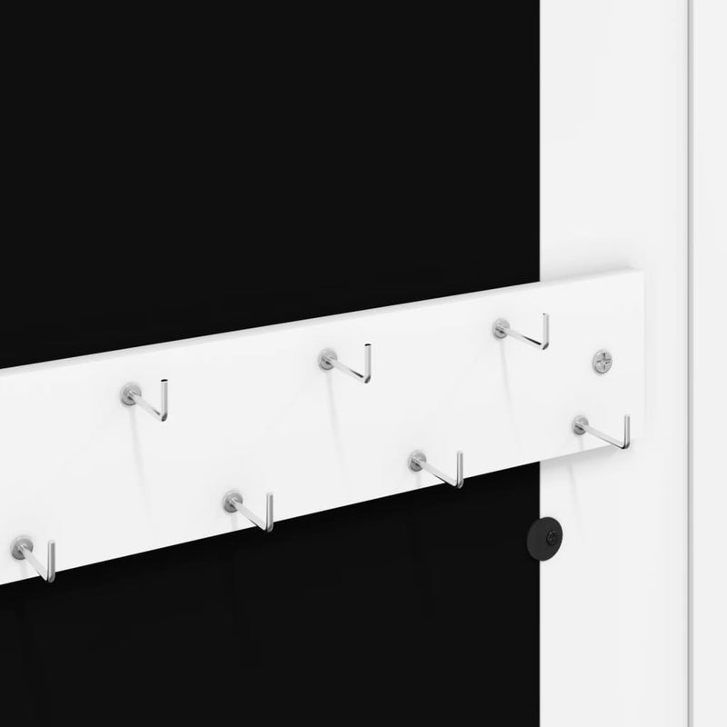 Mirror Jewellery Cabinet Wall Mounted White 30x8.5x67 cm Payday Deals