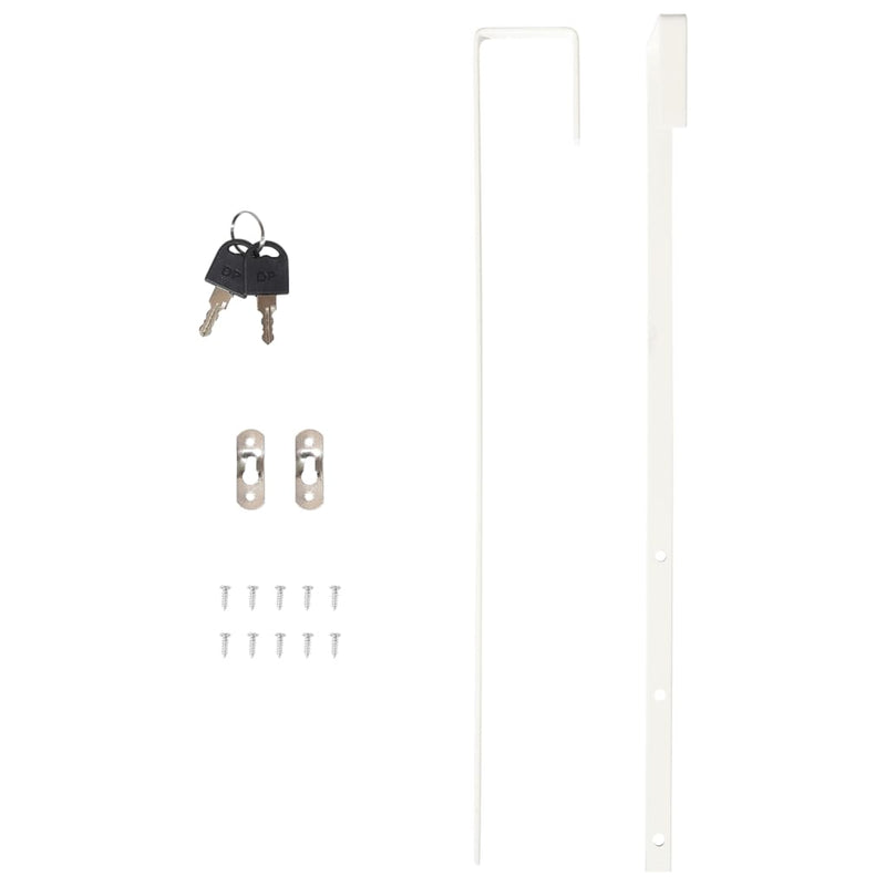 Mirror Jewellery Cabinet Wall Mounted White 30x8.5x67 cm Payday Deals