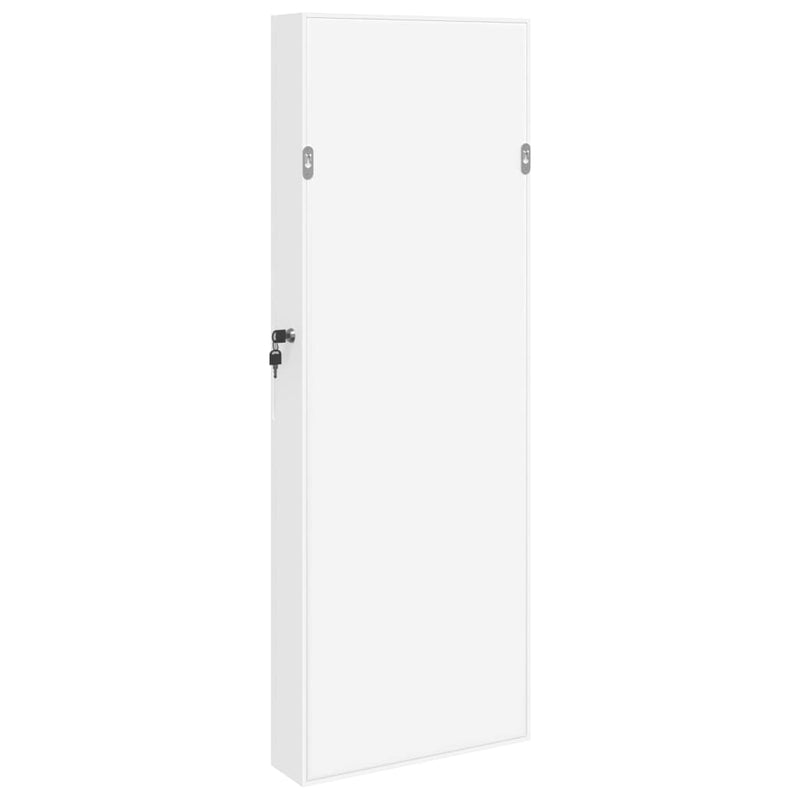 Mirror Jewellery Cabinet Wall Mounted White 37.5x10x106 cm Payday Deals