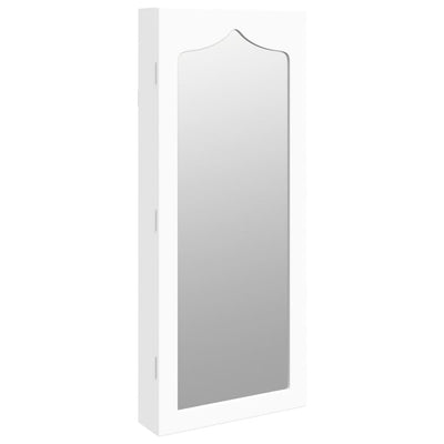 Mirror Jewellery Cabinet Wall Mounted White 37.5x10x90 cm Payday Deals