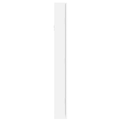 Mirror Jewellery Cabinet Wall Mounted White 37.5x10x90 cm Payday Deals