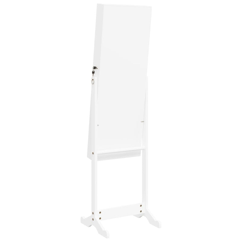 Mirror Jewellery Cabinet with LED Lights Free Standing White Payday Deals