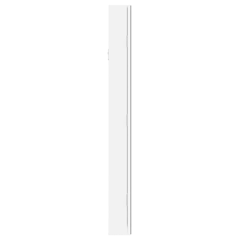 Mirror Jewellery Cabinet with LED Lights Wall Mounted White Payday Deals