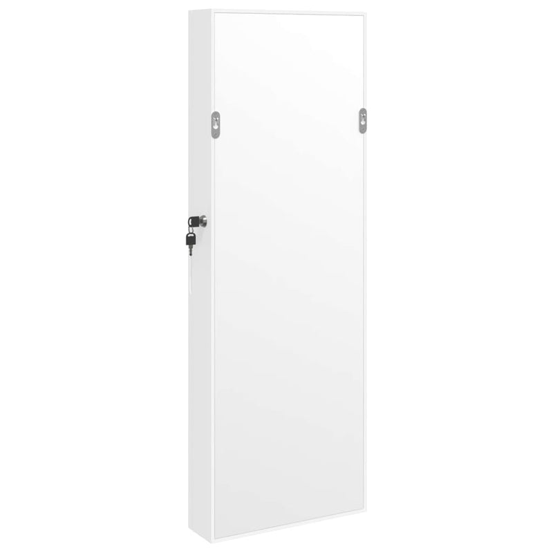 Mirror Jewellery Cabinet with LED Lights Wall Mounted White Payday Deals