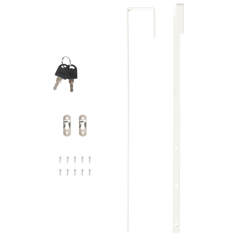 Mirror Jewellery Cabinet with LED Lights Wall Mounted White Payday Deals