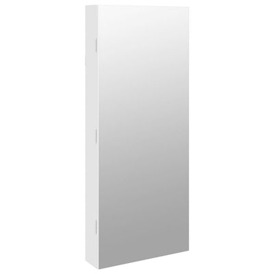 Mirror Jewellery Cabinet with LED Lights Wall Mounted White Payday Deals