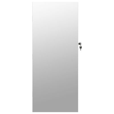 Mirror Jewellery Cabinet with LED Lights Wall Mounted White Payday Deals