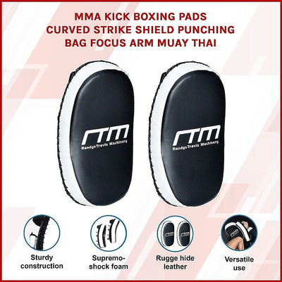 MMA Kick Boxing Pads Curved Strike Shield Punching Bag Focus Arm Muay Thai Payday Deals