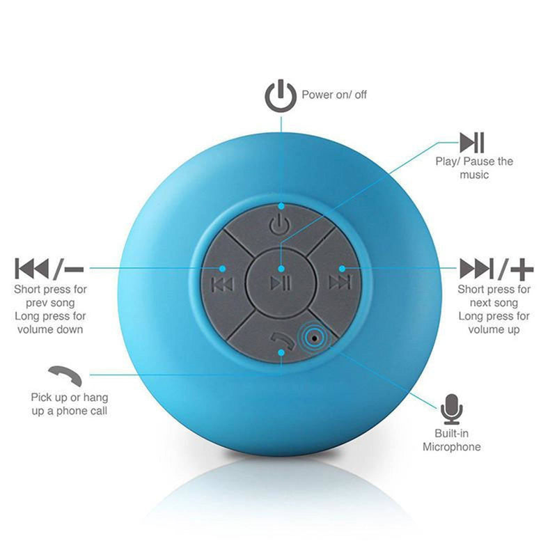 Mobax Mini Portable Large Suction Cup Bluetooth Speaker Stereo Music Outdoor Black Payday Deals