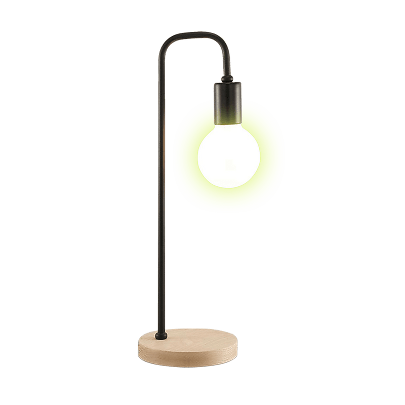 Modern Table lamp Desk Light Timber Base Bedside Bedroom Black Payday Deals