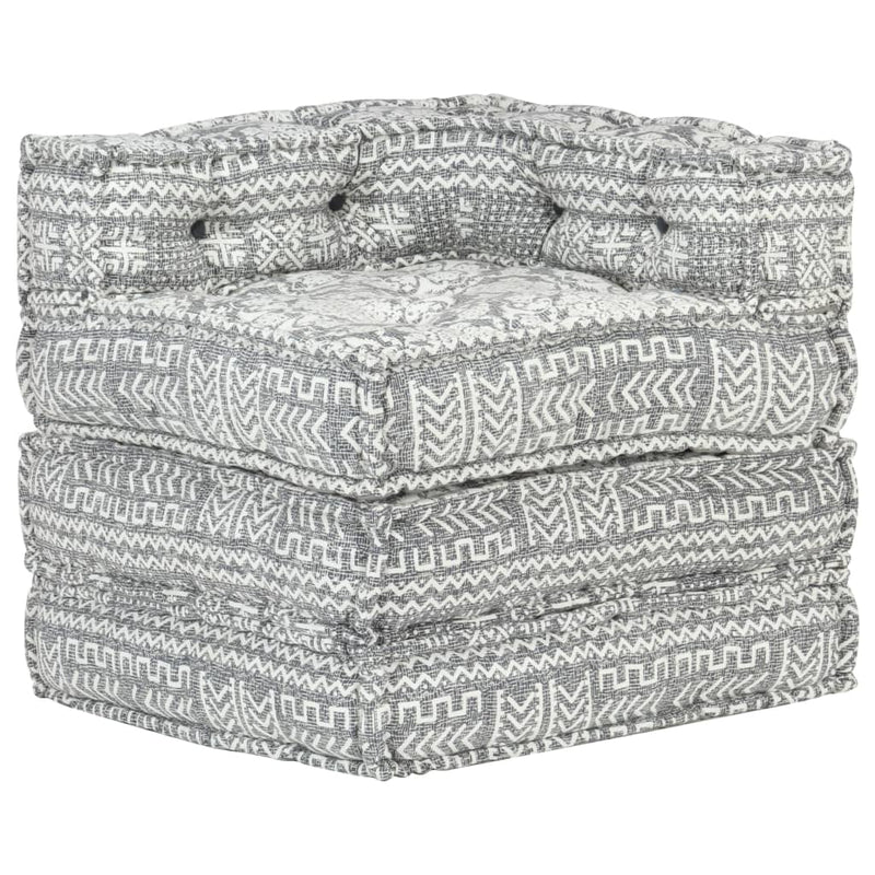 Modular Pouffe Light Grey Fabric Payday Deals