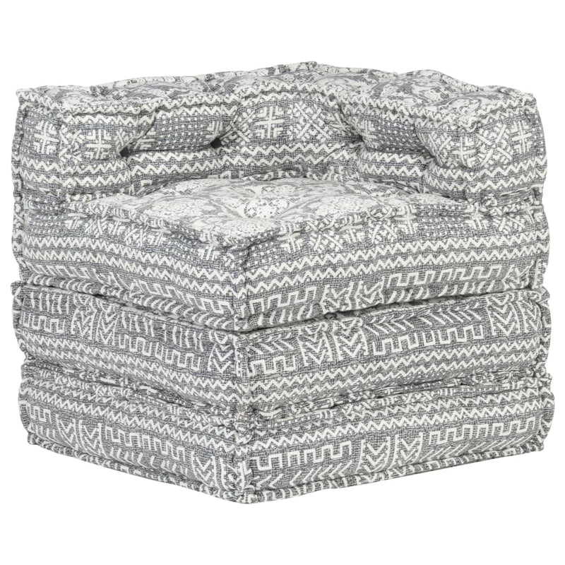 Modular Pouffe Light Grey Fabric Payday Deals
