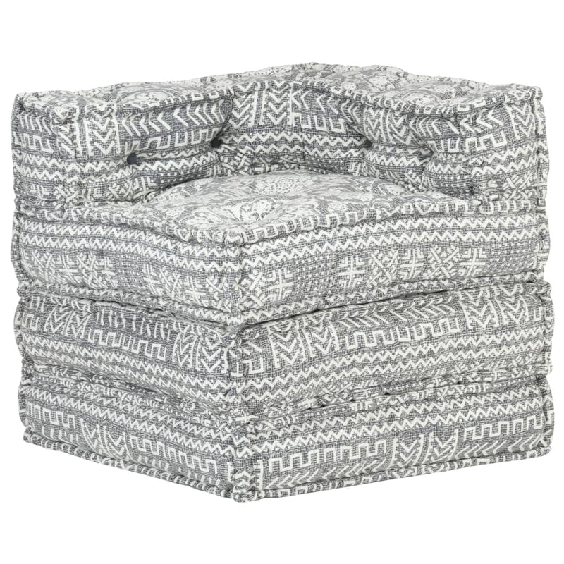 Modular Pouffe Light Grey Fabric Payday Deals