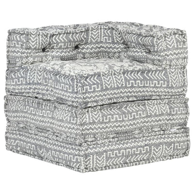Modular Pouffe Light Grey Fabric Payday Deals