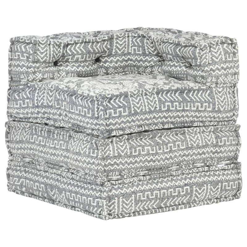Modular Pouffe Light Grey Fabric Payday Deals