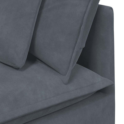 Modular Sofa Corner Module with Cushions Dark Grey 100 cm Payday Deals