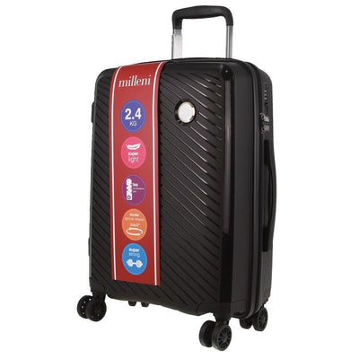 Monaco Hardshell 3-Piece Luggage Bag Set Travel Suitcase - Black Payday Deals