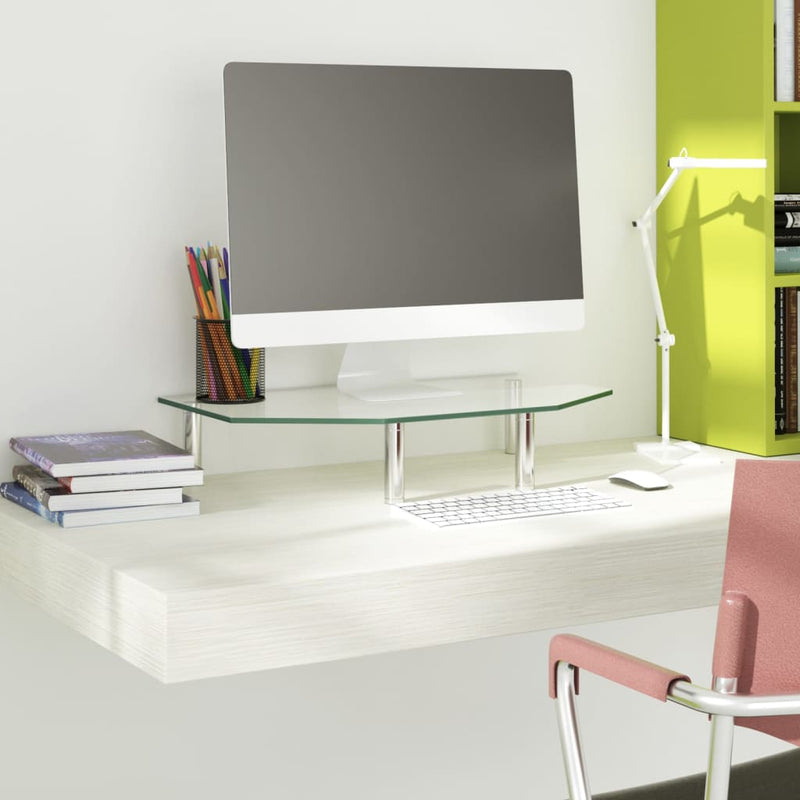 Monitor Stand 45x26x8.6 cm Transparent Glass Payday Deals