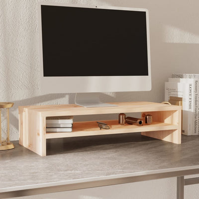 Monitor Stand 50x24x13 cm Solid Wood Pine Payday Deals