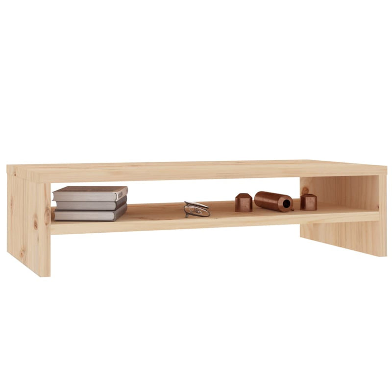 Monitor Stand 50x24x13 cm Solid Wood Pine Payday Deals