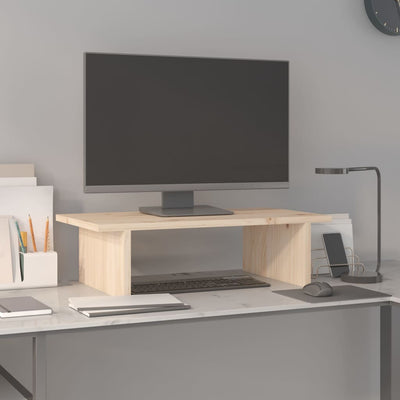 Monitor Stand 50x27x15 cm Solid Wood Pine Payday Deals