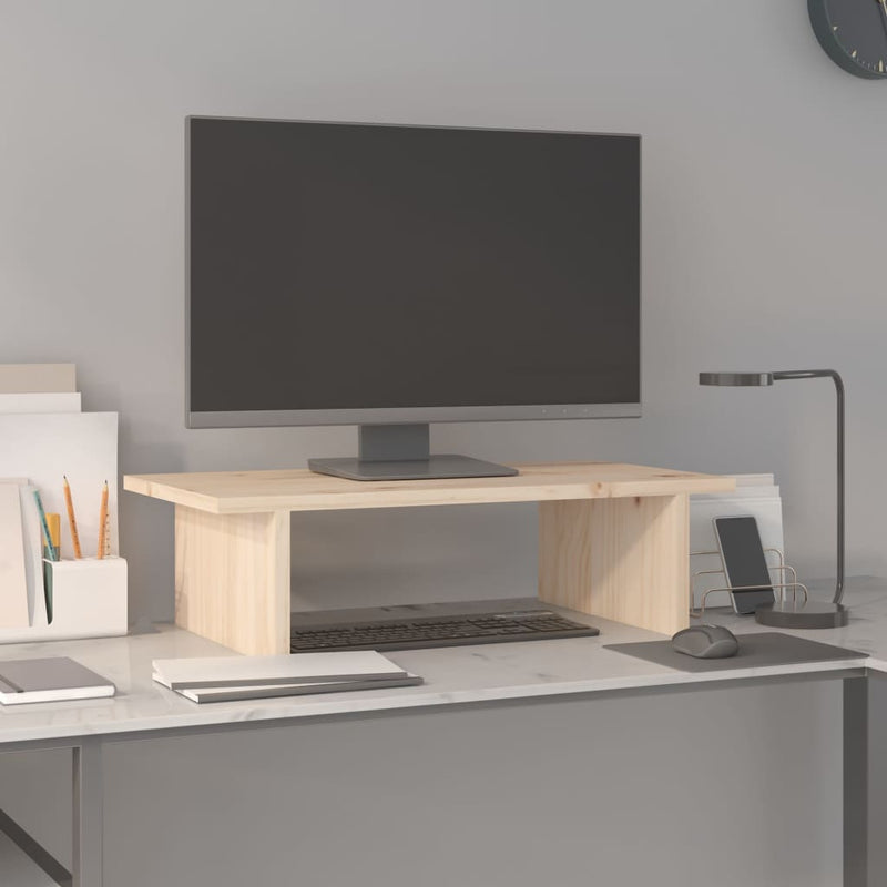 Monitor Stand 50x27x15 cm Solid Wood Pine Payday Deals