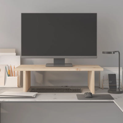 Monitor Stand 50x27x15 cm Solid Wood Pine Payday Deals