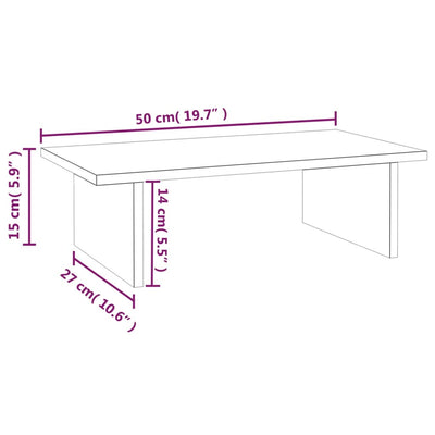 Monitor Stand 50x27x15 cm Solid Wood Pine Payday Deals