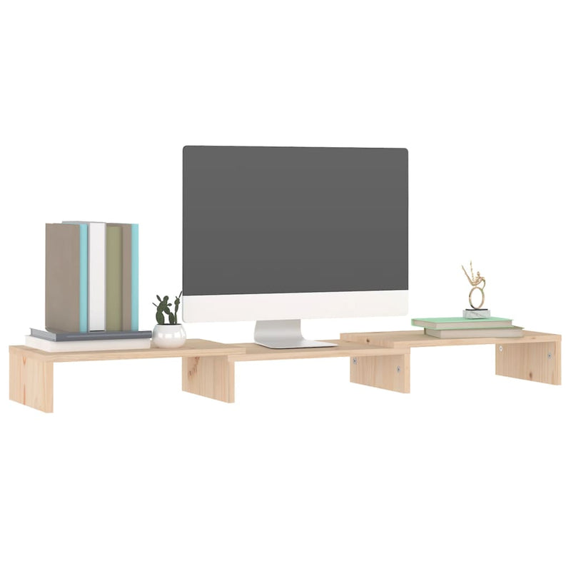 Monitor Stand 80x24x10.5 cm Solid Wood Pine Payday Deals