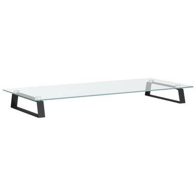 Monitor Stand Black 80x35x8 cm Tempered Glass and Metal Payday Deals