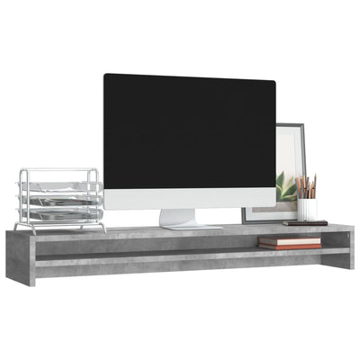 Monitor Stand Concrete Grey 100x24x13 cm Engineered Wood Payday Deals
