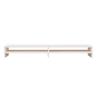 Monitor Stand White 100x24x13 cm Solid Wood Pine Payday Deals