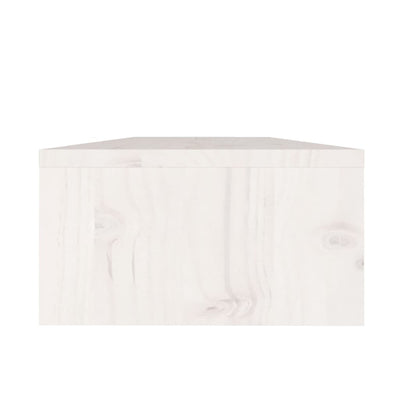 Monitor Stand White 50x24x13 cm Solid Wood Pine Payday Deals